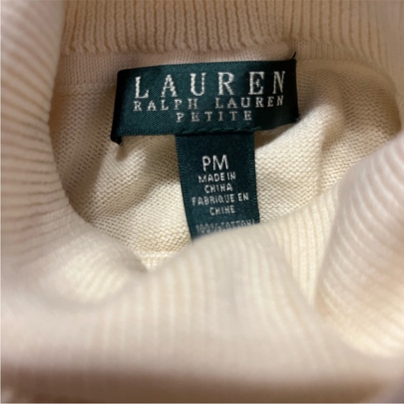 Lauren Ralph Lauren Horse Bit Equestrian Cotton Turtleneck Sweater NWT- Sz M - Picture 11 of 12